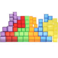 54-Piece Translucent Cube Blocks Set | Light Table STEM Building Manipulatives