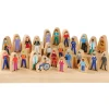 25-Piece Wooden Community Helpers Figures Set | Diverse Block Play People for Preschool Learning