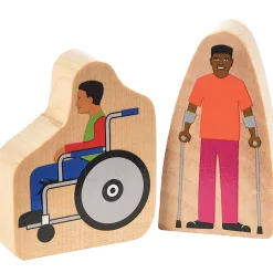 25-Piece Wooden Community Helpers Figures Set | Diverse Block Play People for Preschool Learning