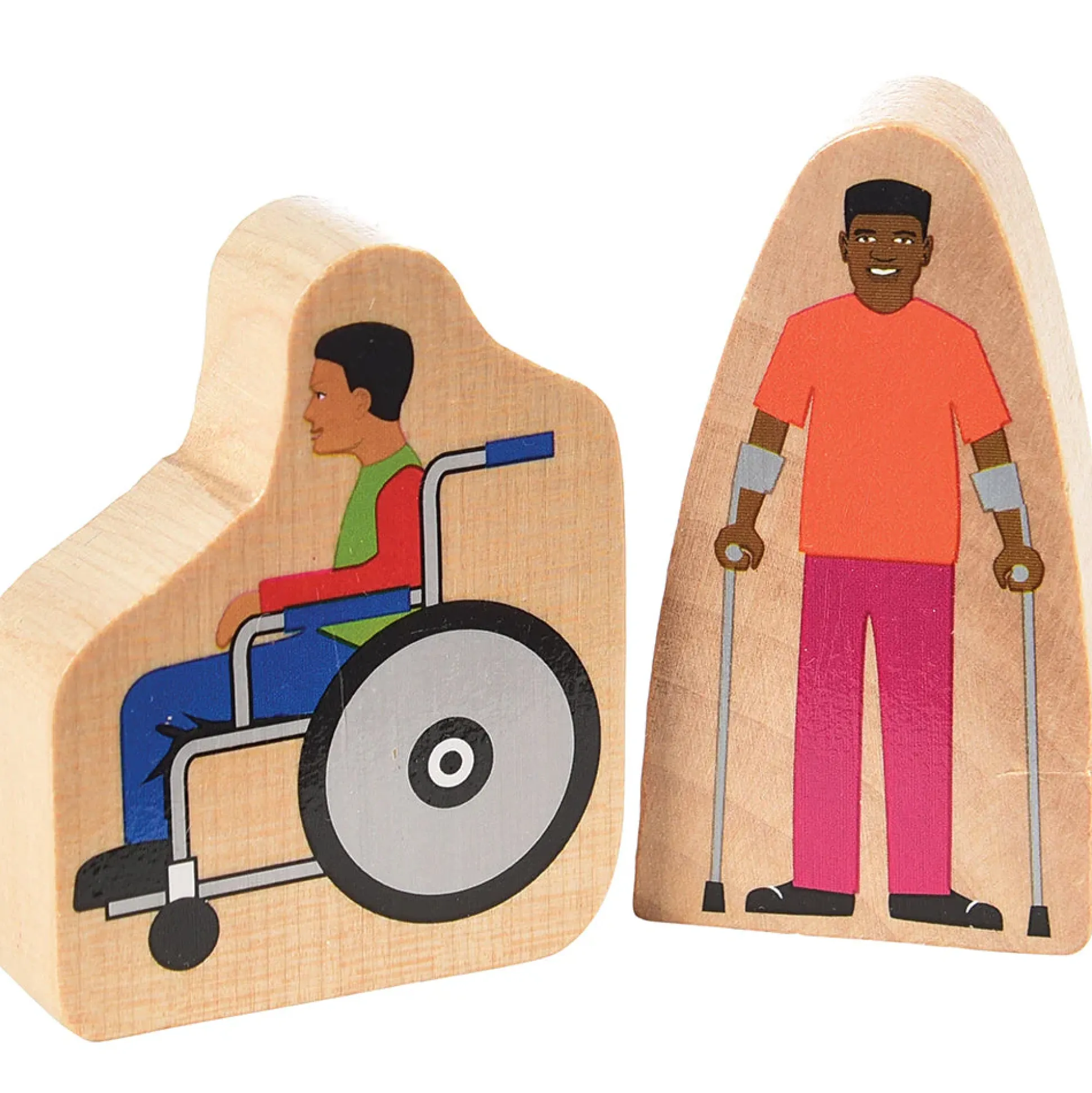 25-Piece Wooden Community Helpers Figures Set | Diverse Block Play People for Preschool Learning