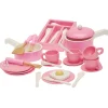 36-Piece Wooden Toy Dishes & Utensils Basics Set | including Pots, Pans