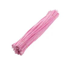 Pink Chenille Stems, 6mm x 12" – Pack of 25