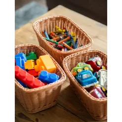 Plastic Wicker Baskets - Set of 9