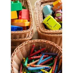 Plastic Wicker Baskets - Set of 9