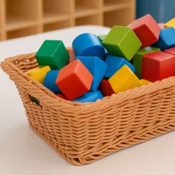 Plastic Wicker Tray Basket