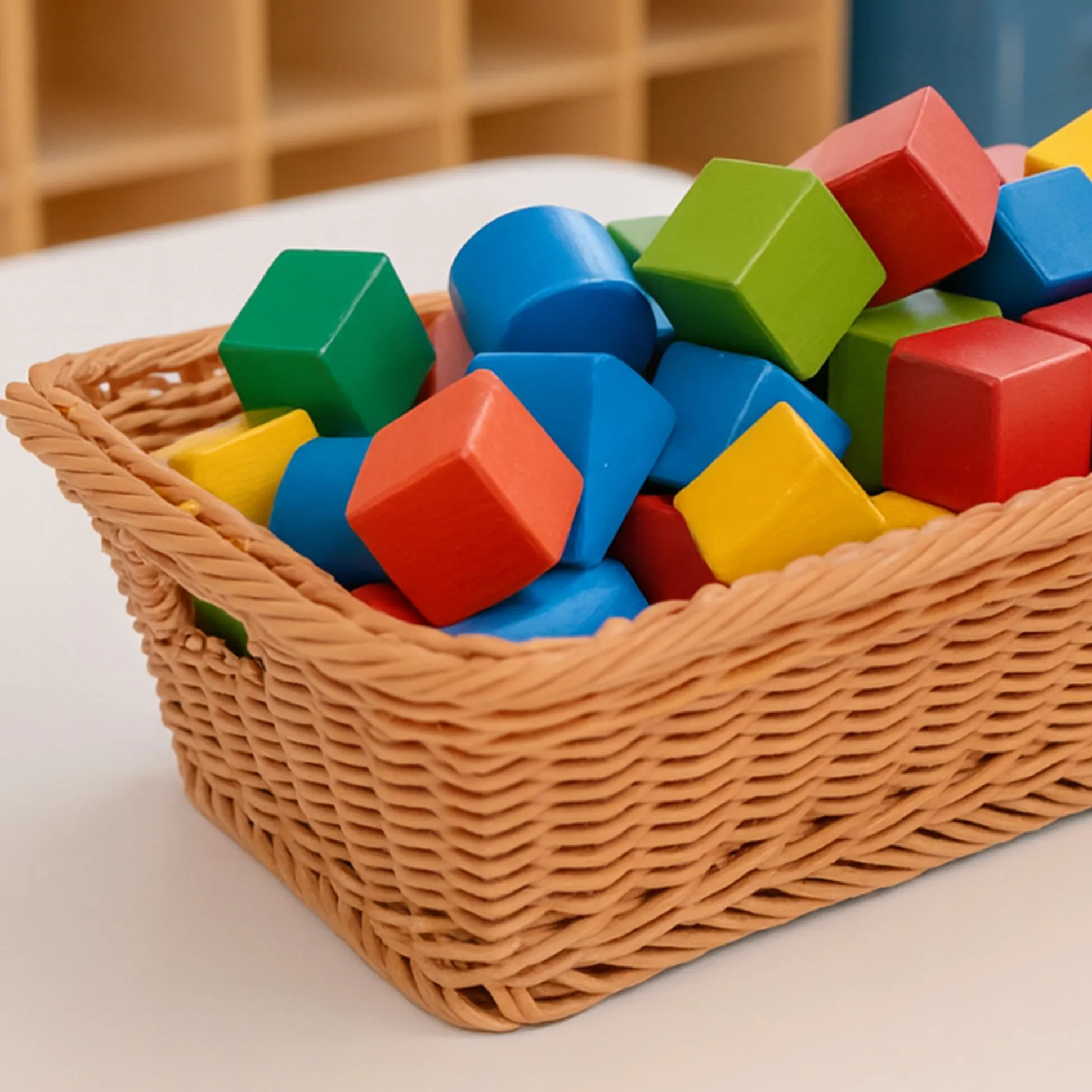 Plastic Wicker Tray Basket