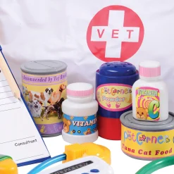 Play Vet Combo Set | 31-Piece Kids Veterinary Pretend Play Kit with Plush Dog, Cat, Pet Scale & Vet Coat