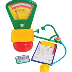 Play Vet Combo Set | 31-Piece Kids Veterinary Pretend Play Kit with Plush Dog, Cat, Pet Scale & Vet Coat