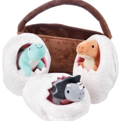 Prehistoric Basket of Dinos Plush Play Set | 7-Piece Soft Toy Set
