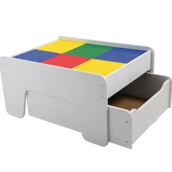 Preschool Building Brick Activity Table with Storage Drawer