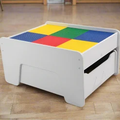 Preschool Building Brick Activity Table with Storage Drawer
