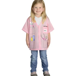 Preschool Doctor Role-Play Pink Shirt with Printed Medical Tools | Ages 3-6
