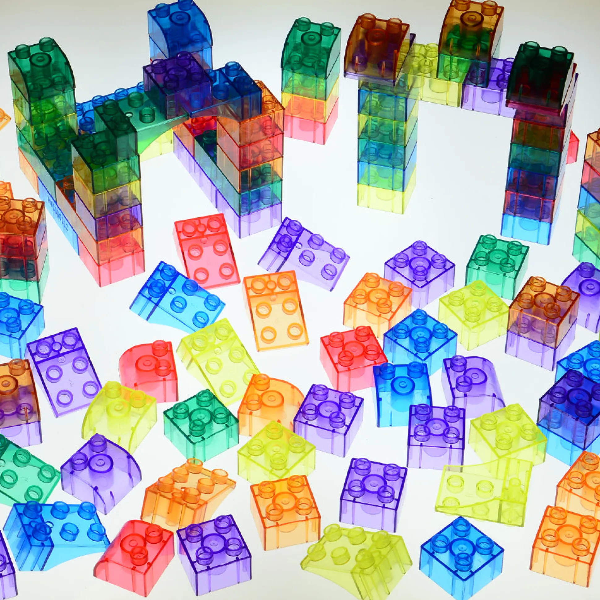 Preschool Size Transparent Building Bricks