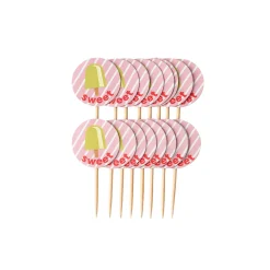 Pretend Baking & Craft Cupcake Liner & Pick Set – 24 Pack