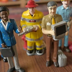 Pretend Professionals Career Figurine Set | 12 Realistic Vinyl Occupation Toys