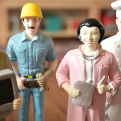 Pretend Professionals Career Figurine Set | 12 Realistic Vinyl Occupation Toys
