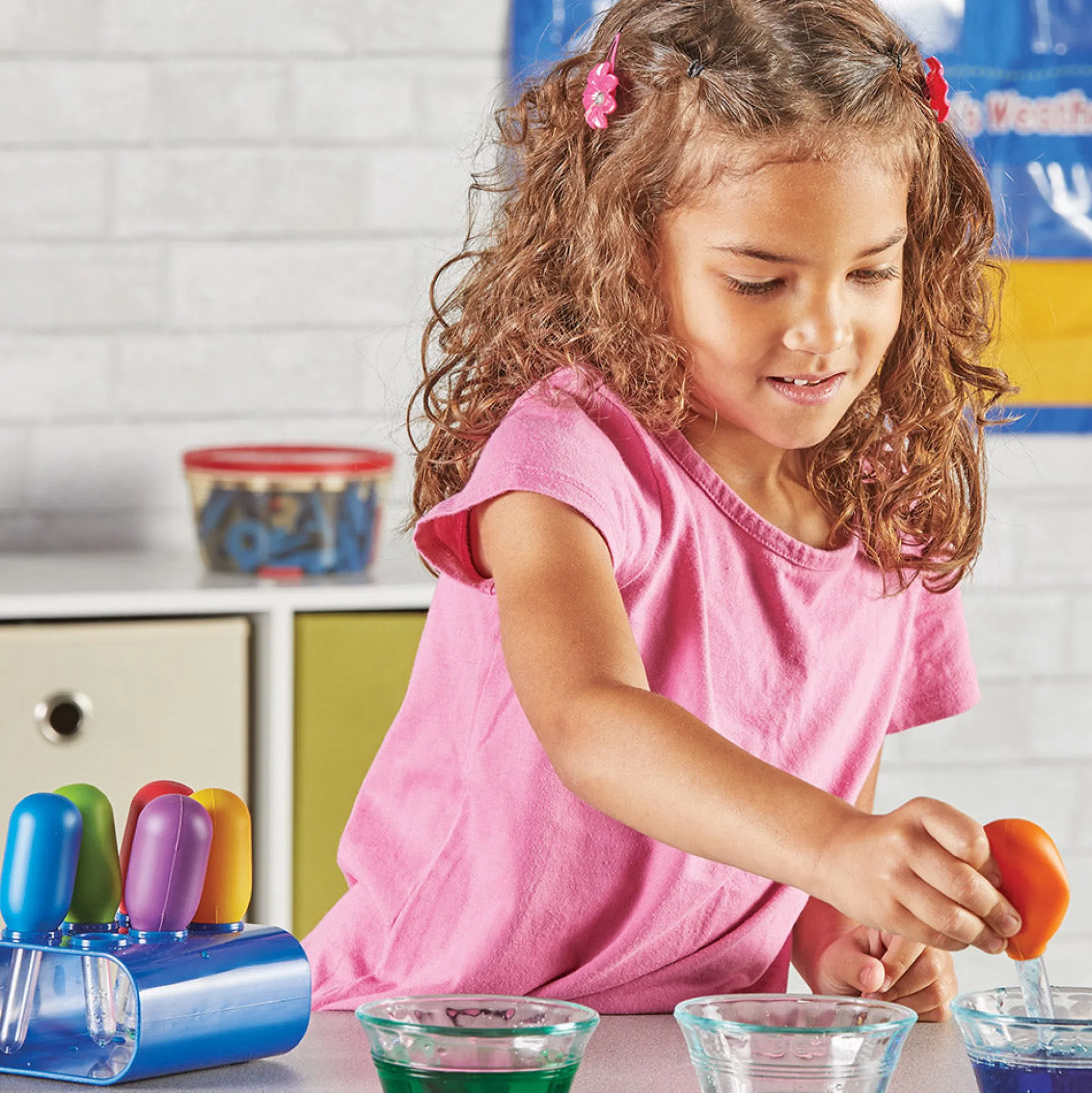 Primary Science Jumbo Eyedroppers with Stand | Fine Motor Skill Tools for Preschool STEM & Sensory Activities
