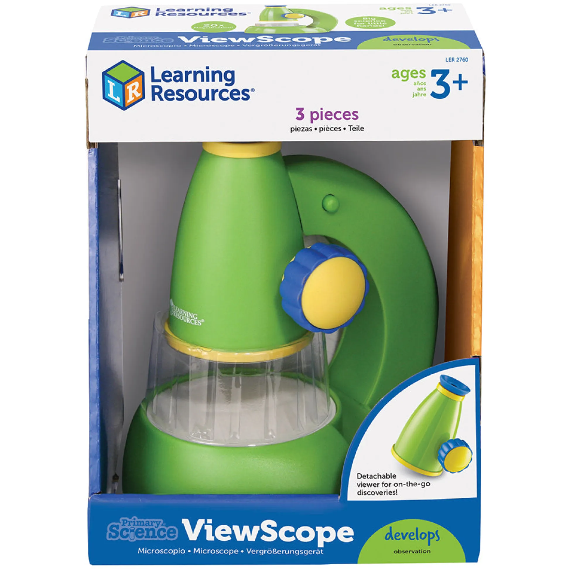 Primary Science ViewScope | Beginner Preschool Microscope with 20x Magnification for Early STEM Learning