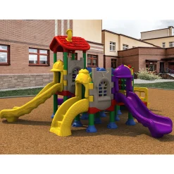 Rainbow Cottage Preschool Playground Structure | Scaled-Down School-Age Elements for Ages 2-5