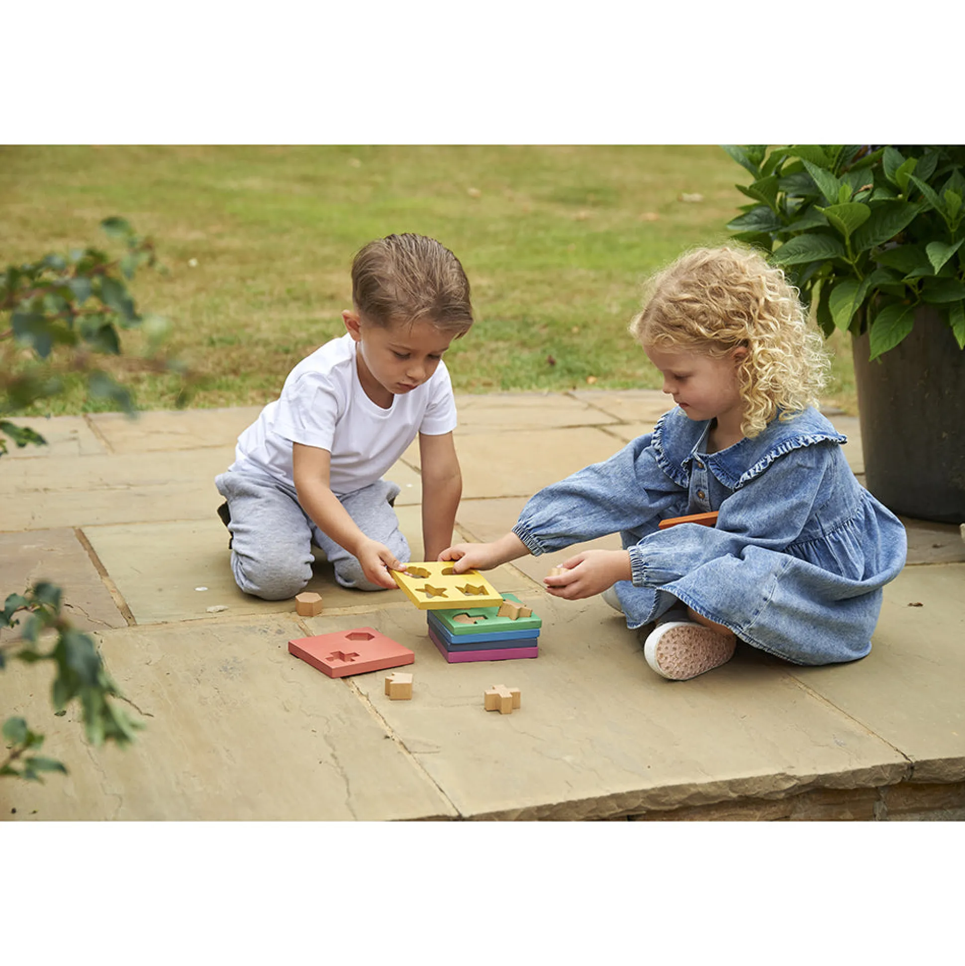 Rainbow Wooden Shape Stacker