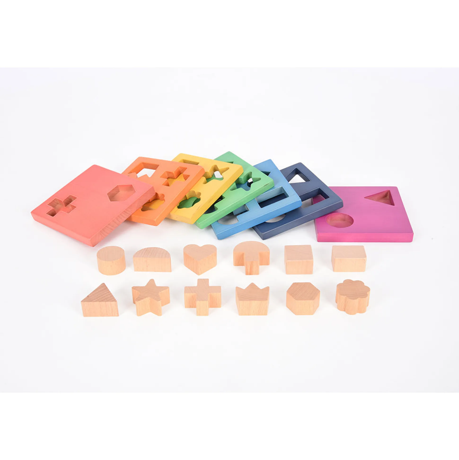 Rainbow Wooden Shape Stacker