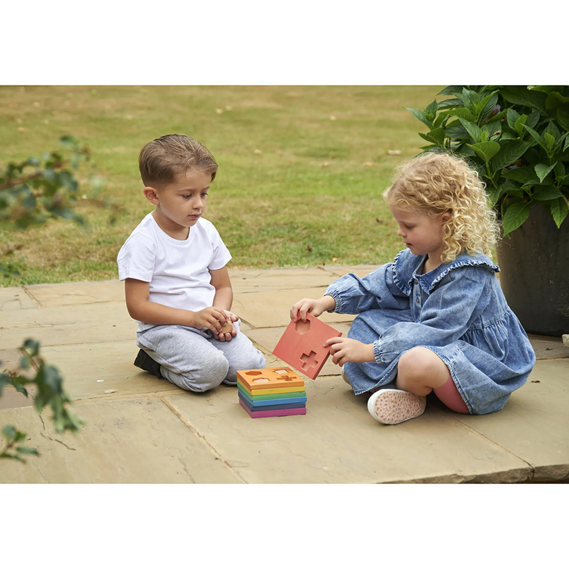 Rainbow Wooden Shape Stacker