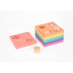 Rainbow Wooden Shape Stacker