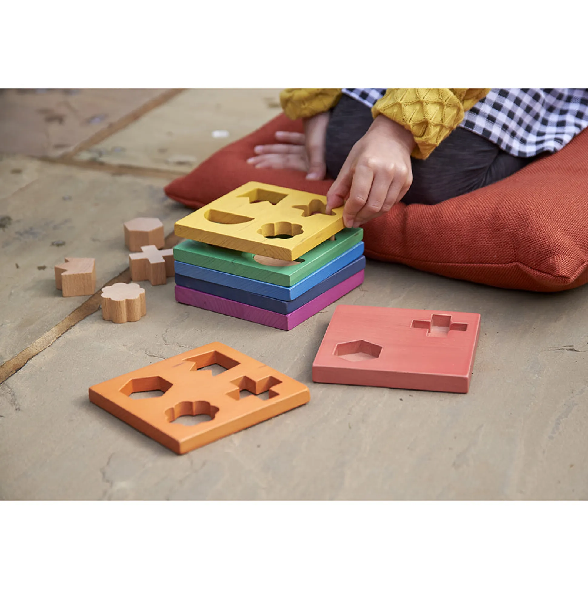 Rainbow Wooden Shape Stacker
