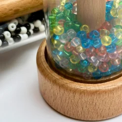 Rattle Rollers Sensory Toy Set | Wooden Baby Rattle Rollers with Sound, Glow & Visual Stimulation