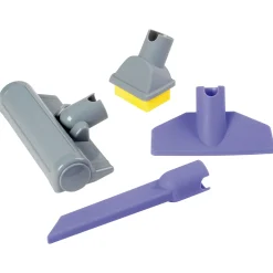 Realistic Handheld Pretend Vacuum with Attachments – Preschool Dramatic Play Cleaning Set
