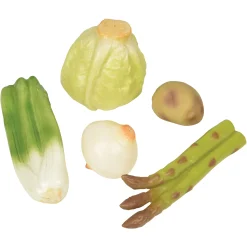 Realistic Play Vegetables Set | 5-Piece Life-Size Pretend Food