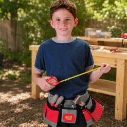Real Tool Set with Adjustable Tool Belt – 5 Piece Child-Sized Tool Kit