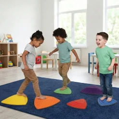 River Stones 6-Piece Set | Triangular Balance Stones for Active Play