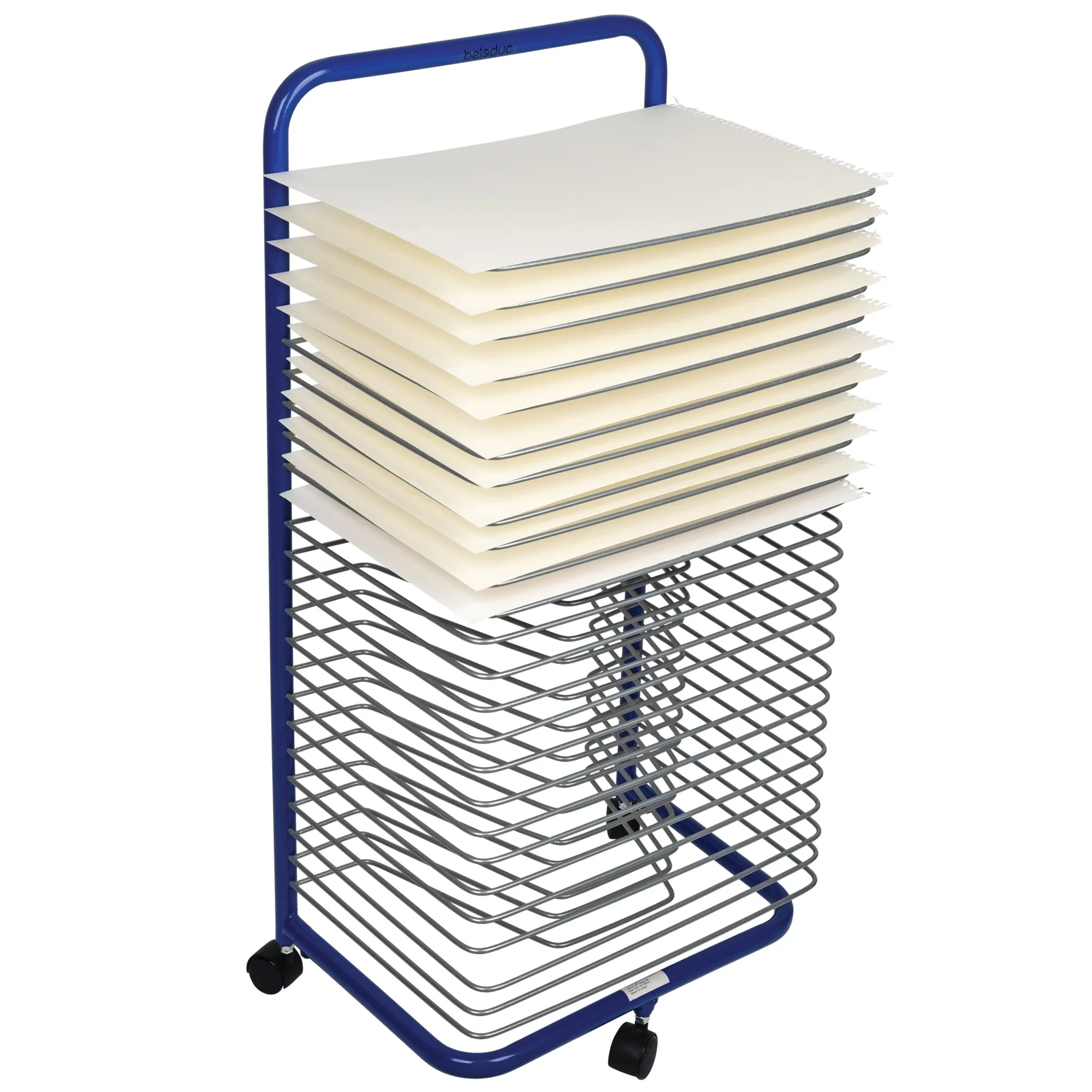 Rolling Art Drying Rack with 24 Wire Shelves