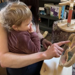 Rotating Bead Wheel Wooden Sensory Toy | Interactive Bead Spinner