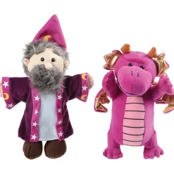 Royal Hand Puppet Play Set | Set of 6 with Prince, Princess, Wizard, Dragon & More