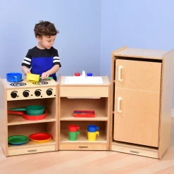 Safe-Play Eco-Friendly Toddler Toy Kitchen | 3 Piece Set