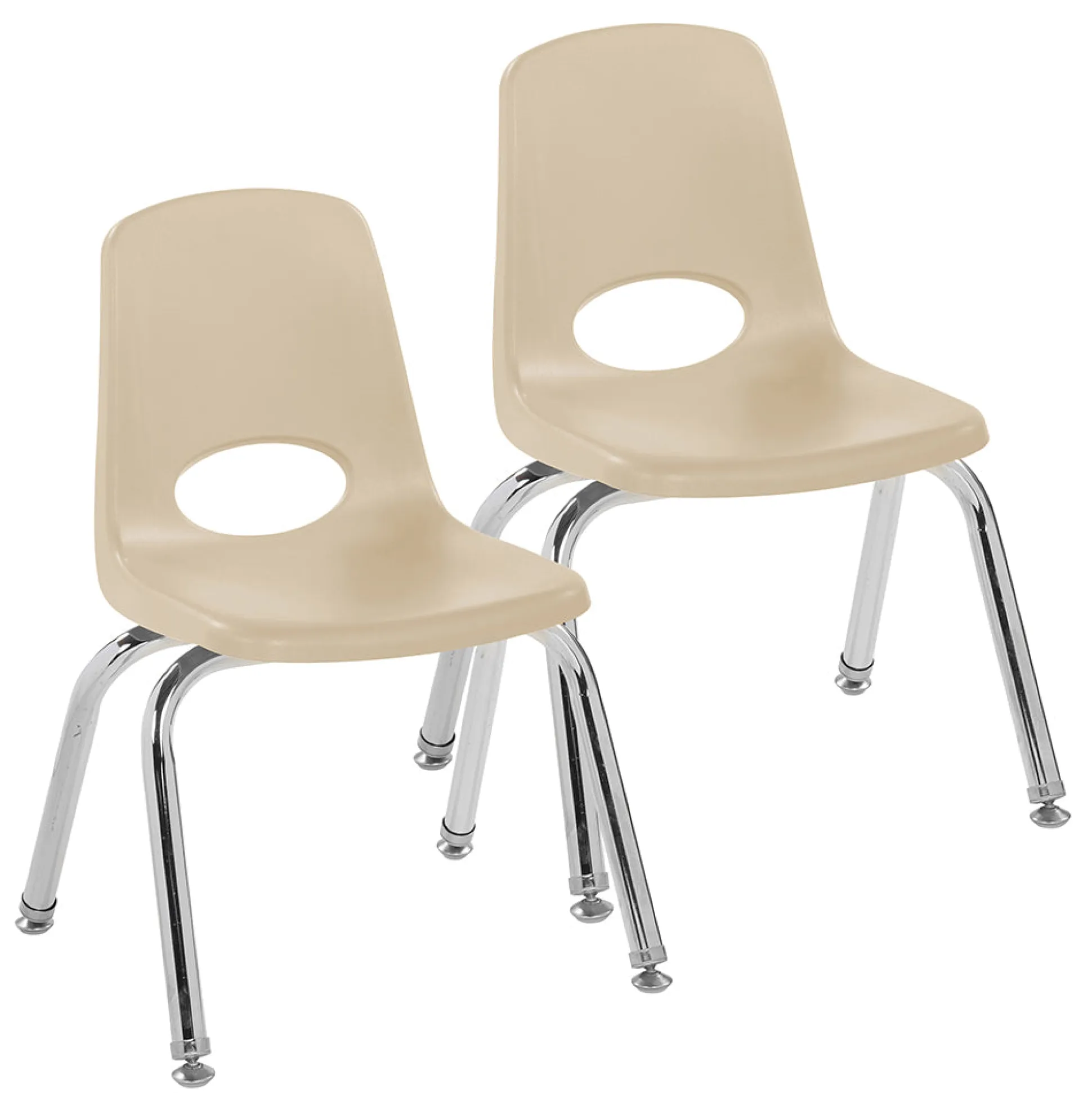 12" Sand Stack Chairs 2-Piece Set | Durable, No-Snag Classroom Seating