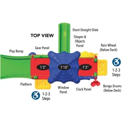 Sapling Discovery Center Toddler Playground Unit with Multi-Functional Play Ramp & Tot Slide