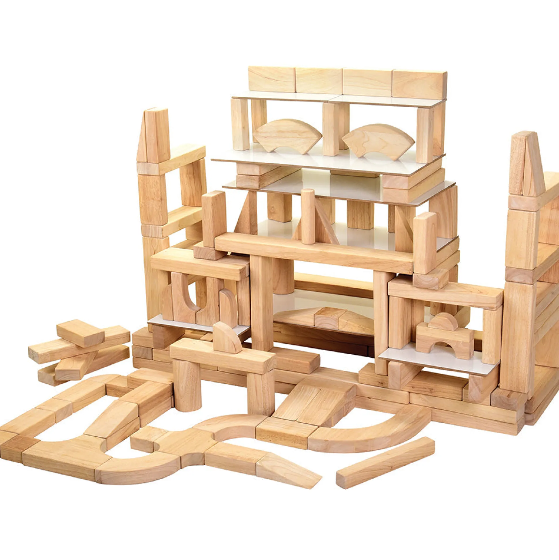 School Unit Block Set | 161 Durable Hardwood Blocks