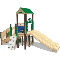 Sea Turtle | Double Slide Preschool Playground Structure for Ages 2–5