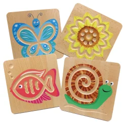 Sensory Calming Trails Tactile Board Set | Nature-Themed Mindfulness & Finger Tracing Sensory Toys