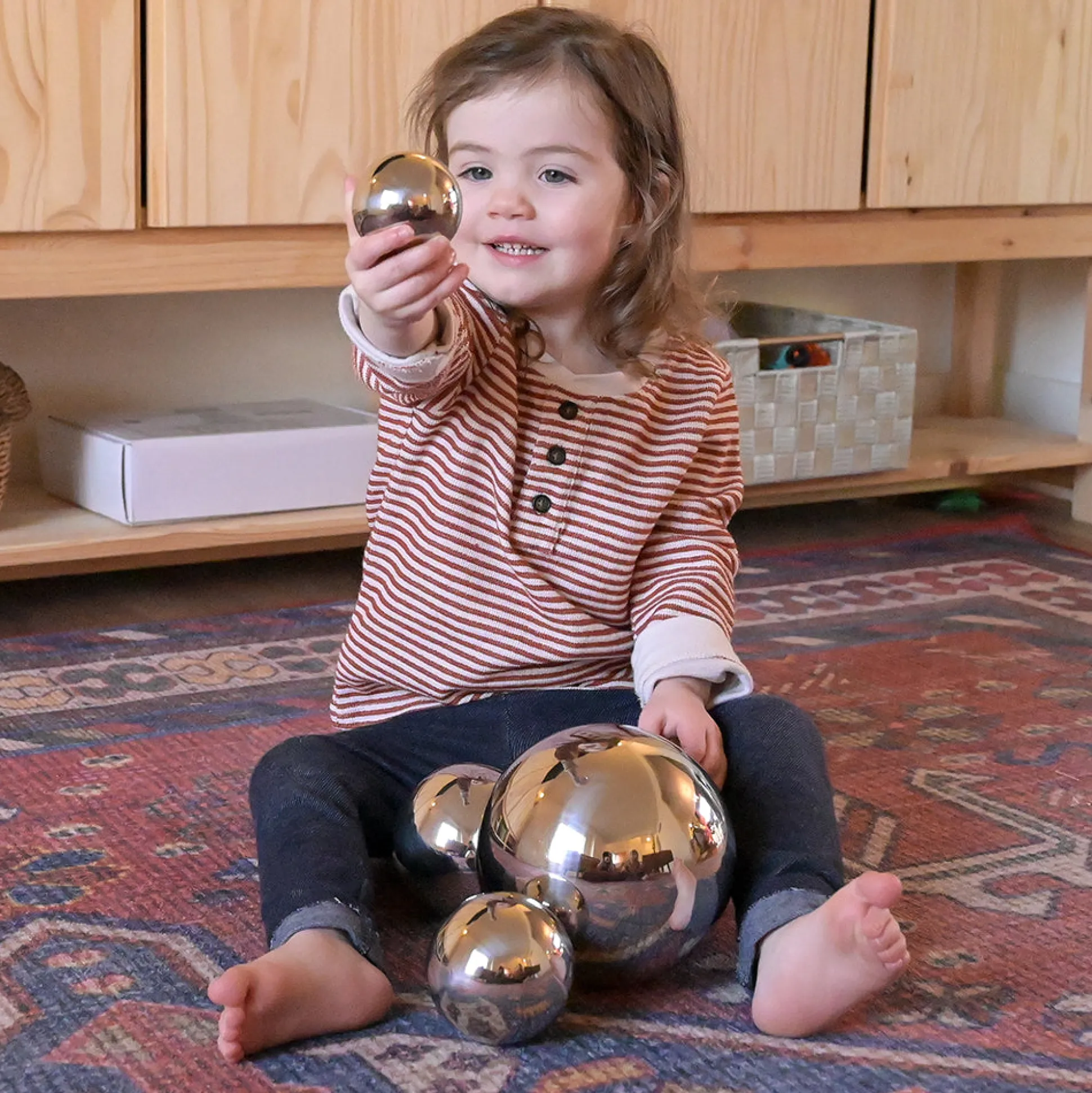 Sensory Reflective Mirror Balls Set | Stainless Steel, Fun & Engaging Play for All Ages