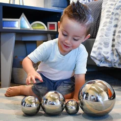 Sensory Reflective Mirror Balls Set | Stainless Steel, Fun & Engaging Play for All Ages