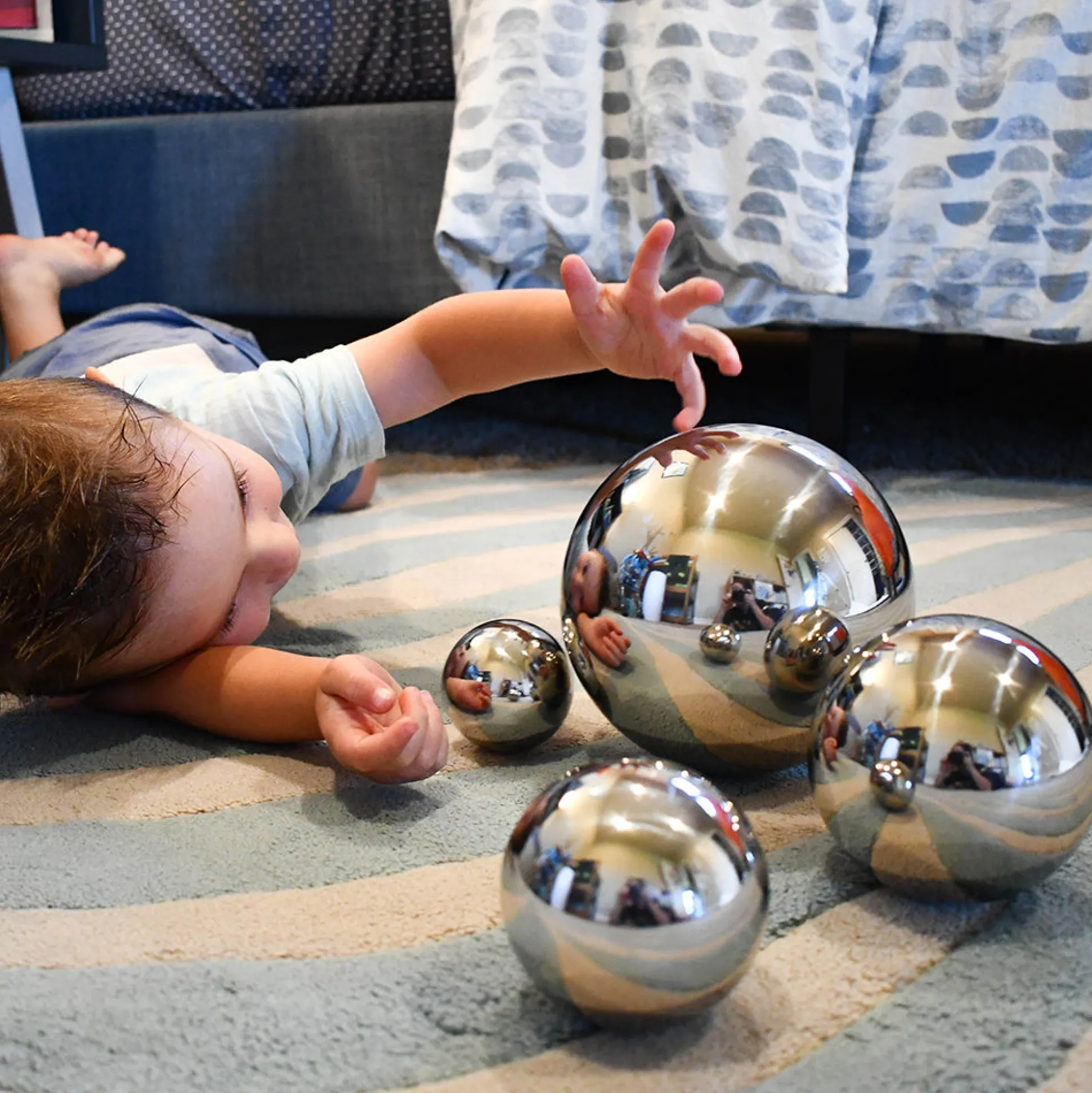 Sensory Reflective Mirror Balls Set | Stainless Steel, Fun & Engaging Play for All Ages