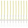 Set of 10 Yellow Nylon Lanyards with Swivel Clip – 36” Long