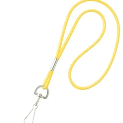Set of 10 Yellow Nylon Lanyards with Swivel Clip – 36” Long