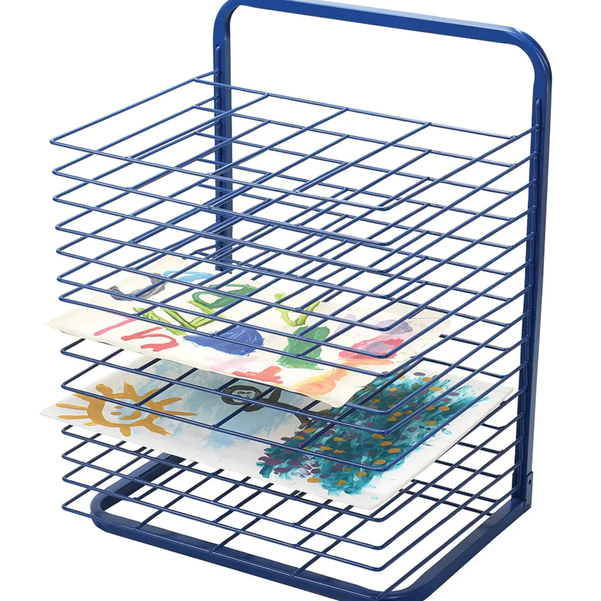 15-Shelf Sturdy Paint Classroom Drying Rack | Sturdy Powder-Coated Wire | Free-Standing
