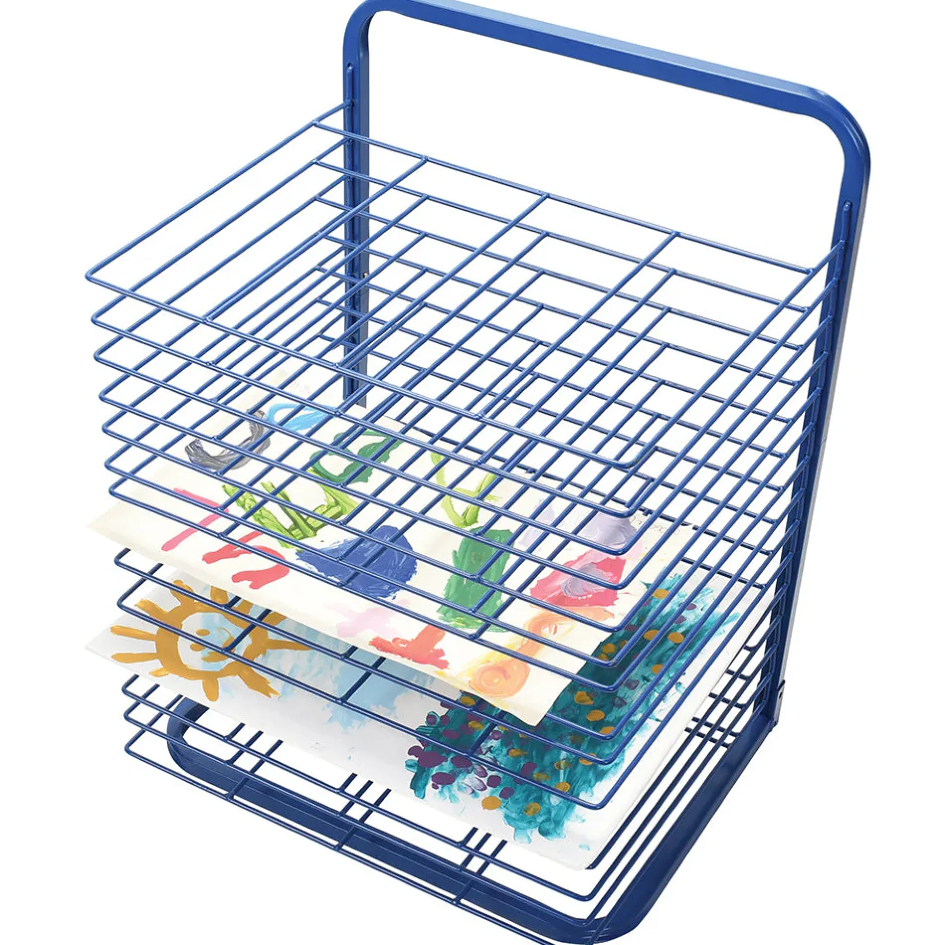 15-Shelf Sturdy Paint Classroom Drying Rack | Sturdy Powder-Coated Wire | Free-Standing