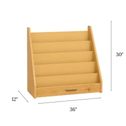 5-Shelf Wooden Book Display | Child-Height Classroom Organizer